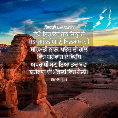 Picture 04 - ਗਿਣਤੀ 31:16 PANIRV - ਵੇਖੋ, ਇਹ ਉਹ ਹਨ - Bible Verse Picture