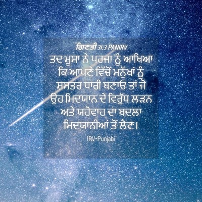 Picture 04 - ਗਿਣਤੀ 31:3 PANIRV - ਤਦ ਮੂਸਾ ਨੇ ਪਰਜਾ ਨੂੰ - Bible Verse Picture