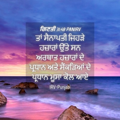 Picture 04 - ਗਿਣਤੀ 31:48 PANIRV - ਤਾਂ ਸੈਨਾਪਤੀ ਜਿਹੜੇ - Bible Verse Picture