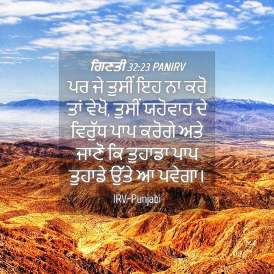 Picture 04 - ਗਿਣਤੀ 32:23 PANIRV - ਪਰ ਜੇ ਤੁਸੀਂ ਇਹ ਨਾ - Bible Verse Picture