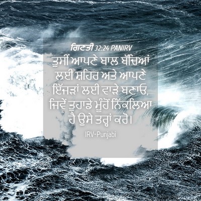 Picture 04 - ਗਿਣਤੀ 32:24 PANIRV - ਤੁਸੀਂ ਆਪਣੇ ਬਾਲ - Bible Verse Picture