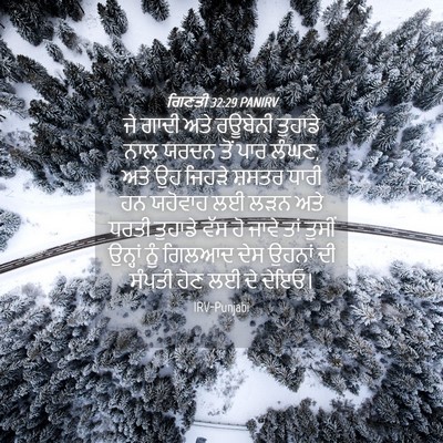 Picture 04 - ਗਿਣਤੀ 32:29 PANIRV - ਜੇ ਗਾਦੀ ਅਤੇ ਰਊਬੇਨੀ - Bible Verse Picture