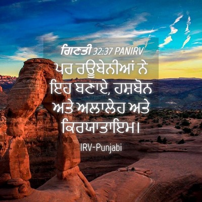 Picture 04 - ਗਿਣਤੀ 32:37 PANIRV - ਪਰ ਰਊਬੇਨੀਆਂ ਨੇ ਇਹ - Bible Verse Picture