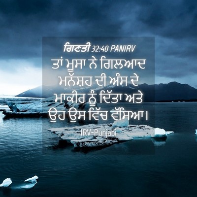 Picture 04 - ਗਿਣਤੀ 32:40 PANIRV - ਤਾਂ ਮੂਸਾ ਨੇ ਗਿਲਆਦ - Bible Verse Picture