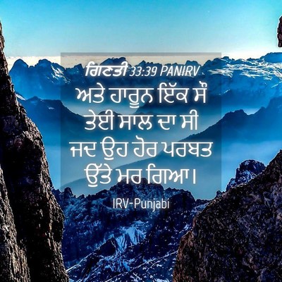 Picture 04 - ਗਿਣਤੀ 33:39 PANIRV - ਅਤੇ ਹਾਰੂਨ ਇੱਕ ਸੌ - Bible Verse Picture