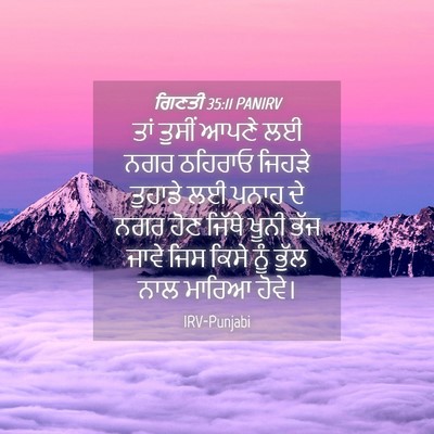 Picture 04 - ਗਿਣਤੀ 35:11 PANIRV - ਤਾਂ ਤੁਸੀਂ ਆਪਣੇ ਲਈ - Bible Verse Picture