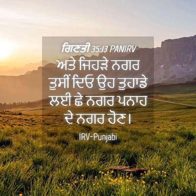Picture 04 - ਗਿਣਤੀ 35:13 PANIRV - ਅਤੇ ਜਿਹੜੇ ਨਗਰ - Bible Verse Picture