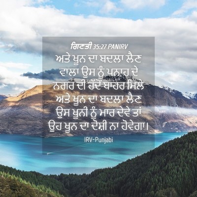 Picture 04 - ਗਿਣਤੀ 35:27 PANIRV - ਅਤੇ ਖੂਨ ਦਾ ਬਦਲਾ ਲੈਣ - Bible Verse Picture