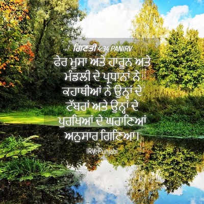 Picture 04 - ਗਿਣਤੀ 4:34 PANIRV - ਫੇਰ ਮੂਸਾ ਅਤੇ ਹਾਰੂਨ - Bible Verse Picture