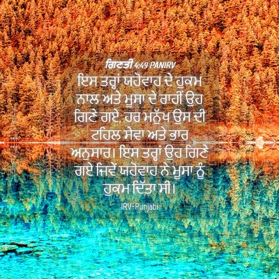 Picture 04 - ਗਿਣਤੀ 4:49 PANIRV - ਇਸ ਤਰ੍ਹਾਂ ਯਹੋਵਾਹ - Bible Verse Picture