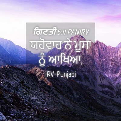 Picture 04 - ਗਿਣਤੀ 5:11 PANIRV - ਯਹੋਵਾਹ ਨੇ ਮੂਸਾ ਨੂੰ - Bible Verse Picture