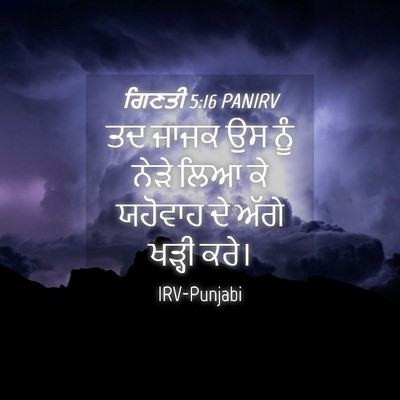 Picture 04 - ਗਿਣਤੀ 5:16 PANIRV - ਤਦ ਜਾਜਕ ਉਸ ਨੂੰ ਨੇੜੇ - Bible Verse Picture