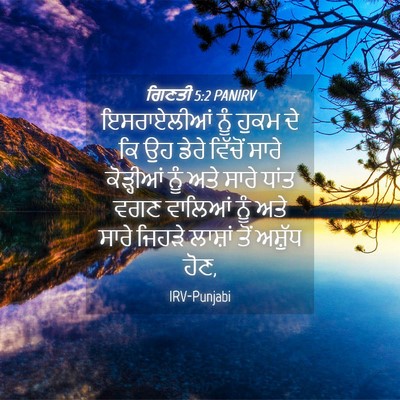 Picture 04 - ਗਿਣਤੀ 5:2 PANIRV - ਇਸਰਾਏਲੀਆਂ ਨੂੰ - Bible Verse Picture