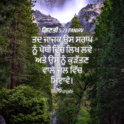 Picture 04 - ਗਿਣਤੀ 5:23 PANIRV - ਤਦ ਜਾਜਕ ਉਸ ਸਰਾਪ ਨੂੰ - Bible Verse Picture