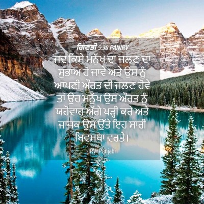 Picture 04 - ਗਿਣਤੀ 5:30 PANIRV - ਜਦ ਕਿਸੇ ਮਨੁੱਖ ਦਾ - Bible Verse Picture