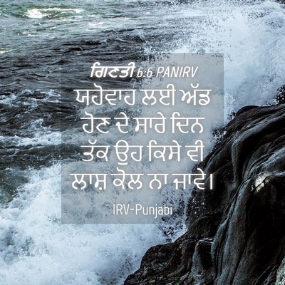 Picture 04 - ਗਿਣਤੀ 6:6 PANIRV - ਯਹੋਵਾਹ ਲਈ ਅੱਡ ਹੋਣ - Bible Verse Picture