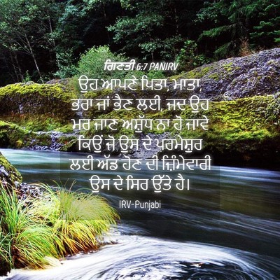 Picture 04 - ਗਿਣਤੀ 6:7 PANIRV - ਉਹ ਆਪਣੇ ਪਿਤਾ, ਮਾਤਾ, - Bible Verse Picture