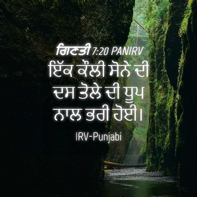 Picture 04 - ਗਿਣਤੀ 7:20 PANIRV - ਇੱਕ ਕੌਲੀ ਸੋਨੇ ਦੀ ਦਸ - Bible Verse Picture