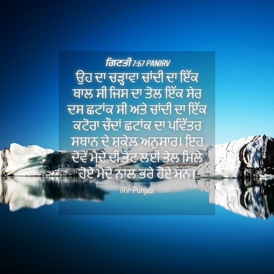 Picture 04 - ਗਿਣਤੀ 7:67 PANIRV - ਉਹ ਦਾ ਚੜ੍ਹਾਵਾ - Bible Verse Picture