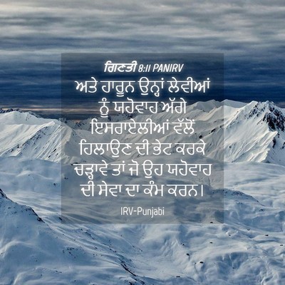 Picture 04 - ਗਿਣਤੀ 8:11 PANIRV - ਅਤੇ ਹਾਰੂਨ ਉਨ੍ਹਾਂ - Bible Verse Picture