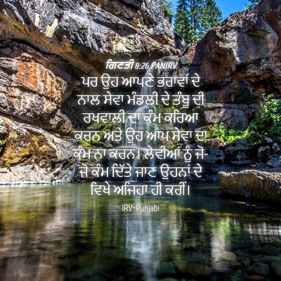 Picture 04 - ਗਿਣਤੀ 8:26 PANIRV - ਪਰ ਉਹ ਆਪਣੇ ਭਰਾਵਾਂ - Bible Verse Picture