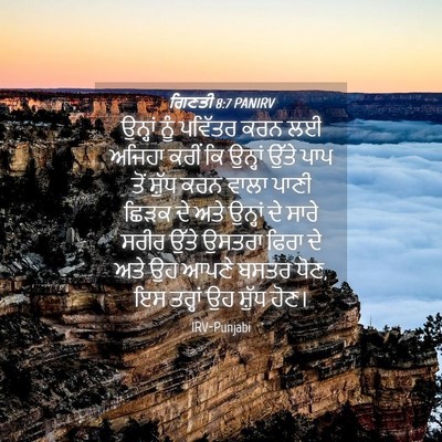 Picture 04 - ਗਿਣਤੀ 8:7 PANIRV - ਉਨ੍ਹਾਂ ਨੂੰ ਪਵਿੱਤਰ - Bible Verse Picture