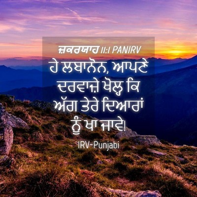 Picture 04 - ਜ਼ਕਰਯਾਹ 11:1 PANIRV - ਹੇ ਲਬਾਨੋਨ, ਆਪਣੇ - Bible Verse Picture