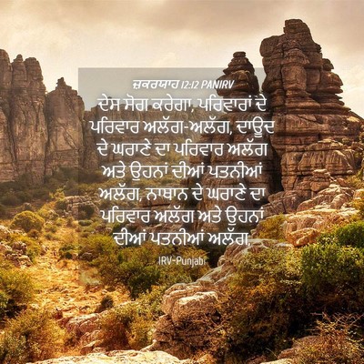Picture 04 - ਜ਼ਕਰਯਾਹ 12:12 PANIRV - ਦੇਸ ਸੋਗ ਕਰੇਗਾ, - Bible Verse Picture