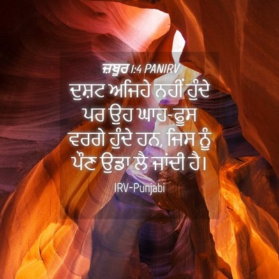 Picture 04 - ਜ਼ਬੂਰ 1:4 PANIRV - ਦੁਸ਼ਟ ਅਜਿਹੇ ਨਹੀਂ - Bible Verse Picture