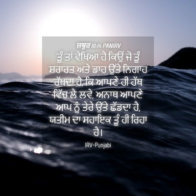 Picture 04 - ਜ਼ਬੂਰ 10:14 PANIRV - ਤੂੰ ਤਾਂ ਵੇਖਿਆ ਹੈ - Bible Verse Picture