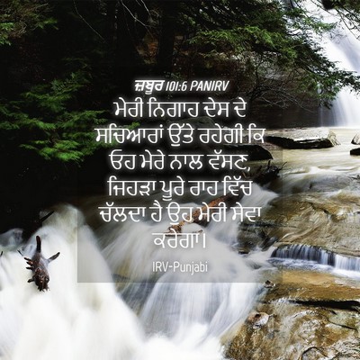 Picture 04 - ਜ਼ਬੂਰ 101:6 PANIRV - ਮੇਰੀ ਨਿਗਾਹ ਦੇਸ ਦੇ - Bible Verse Picture