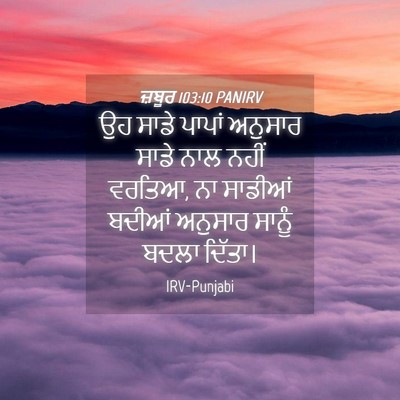 Picture 04 - ਜ਼ਬੂਰ 103:10 PANIRV - ਉਹ ਸਾਡੇ ਪਾਪਾਂ - Bible Verse Picture