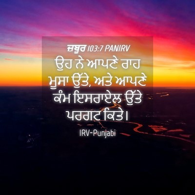 Picture 04 - ਜ਼ਬੂਰ 103:7 PANIRV - ਉਹ ਨੇ ਆਪਣੇ ਰਾਹ ਮੂਸਾ - Bible Verse Picture
