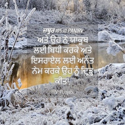 Picture 04 - ਜ਼ਬੂਰ 105:10 PANIRV - ਅਤੇ ਉਹ ਨੇ ਯਾਕੂਬ ਲਈ - Bible Verse Picture