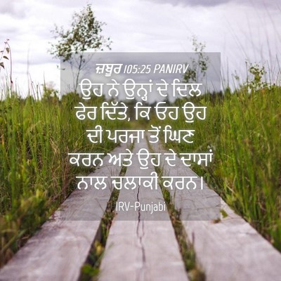 Picture 04 - ਜ਼ਬੂਰ 105:25 PANIRV - ਉਹ ਨੇ ਉਨ੍ਹਾਂ ਦੇ ਦਿਲ - Bible Verse Picture