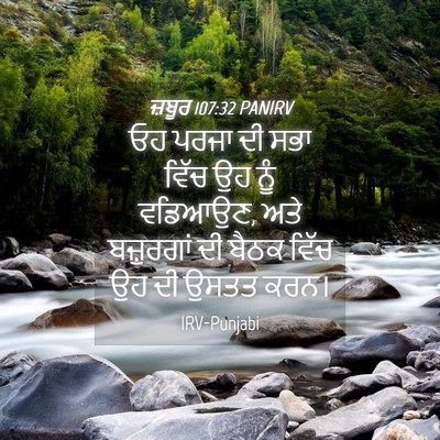 Picture 04 - ਜ਼ਬੂਰ 107:32 PANIRV - ਓਹ ਪਰਜਾ ਦੀ ਸਭਾ ਵਿੱਚ - Bible Verse Picture