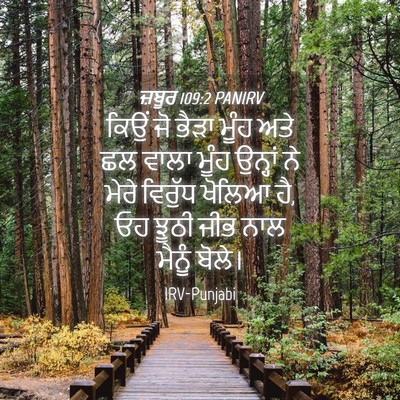 Picture 04 - ਜ਼ਬੂਰ 109:2 PANIRV - ਕਿਉਂ ਜੋ ਭੈੜਾ ਮੂੰਹ - Bible Verse Picture