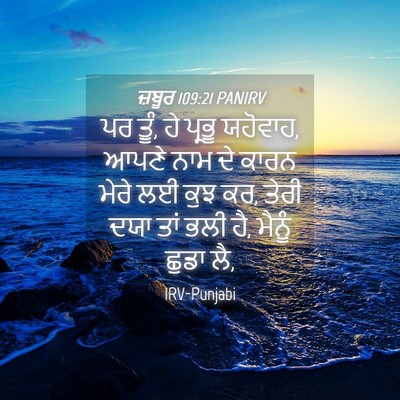 Picture 04 - ਜ਼ਬੂਰ 109:21 PANIRV - ਪਰ ਤੂੰ, ਹੇ ਪ੍ਰਭੂ - Bible Verse Picture