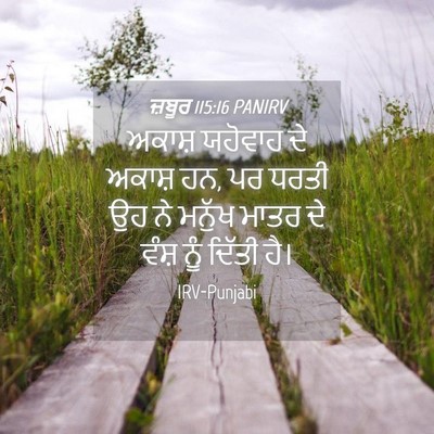 Picture 04 - ਜ਼ਬੂਰ 115:16 PANIRV - ਅਕਾਸ਼ ਯਹੋਵਾਹ ਦੇ - Bible Verse Picture