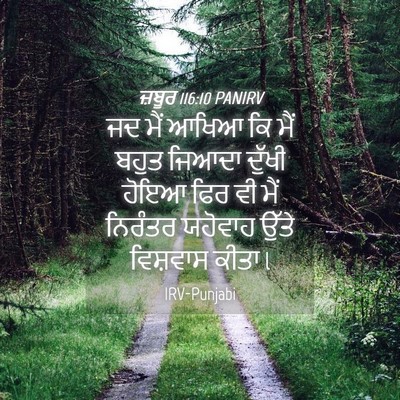 Picture 04 - ਜ਼ਬੂਰ 116:10 PANIRV - ਜਦ ਮੈਂ ਆਖਿਆ ਕਿ ਮੈਂ - Bible Verse Picture