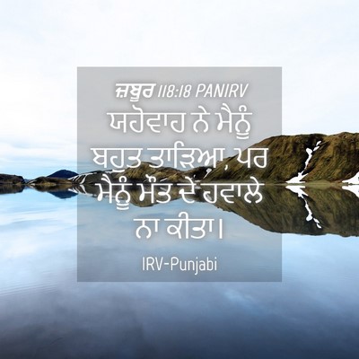 Picture 04 - ਜ਼ਬੂਰ 118:18 PANIRV - ਯਹੋਵਾਹ ਨੇ ਮੈਨੂੰ - Bible Verse Picture
