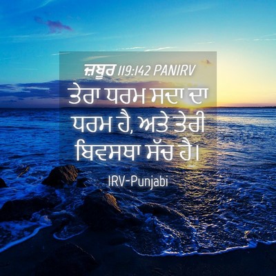 Picture 04 - ਜ਼ਬੂਰ 119:142 PANIRV - ਤੇਰਾ ਧਰਮ ਸਦਾ ਦਾ ਧਰਮ - Bible Verse Picture