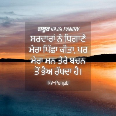Picture 04 - ਜ਼ਬੂਰ 119:161 PANIRV - ਸਰਦਾਰਾਂ ਨੇ ਧਿਗਾਣੇ - Bible Verse Picture