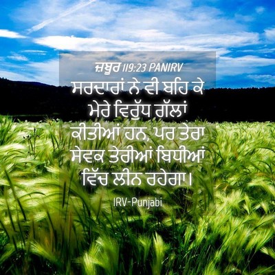 Picture 04 - ਜ਼ਬੂਰ 119:23 PANIRV - ਸਰਦਾਰਾਂ ਨੇ ਵੀ ਬਹਿ - Bible Verse Picture