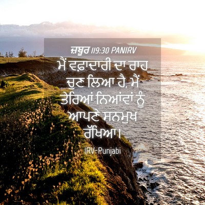 Picture 04 - ਜ਼ਬੂਰ 119:30 PANIRV - ਮੈਂ ਵਫ਼ਾਦਾਰੀ ਦਾ - Bible Verse Picture