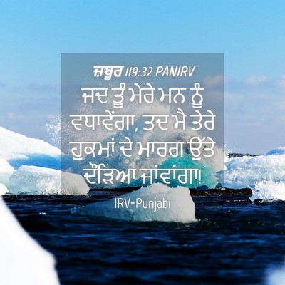 Picture 04 - ਜ਼ਬੂਰ 119:32 PANIRV - ਜਦ ਤੂੰ ਮੇਰੇ ਮਨ ਨੂੰ - Bible Verse Picture