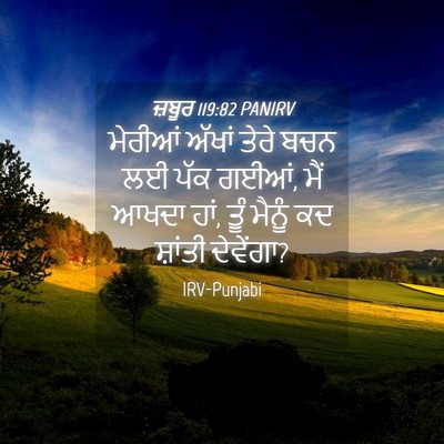Picture 04 - ਜ਼ਬੂਰ 119:82 PANIRV - ਮੇਰੀਆਂ ਅੱਖਾਂ ਤੇਰੇ - Bible Verse Picture