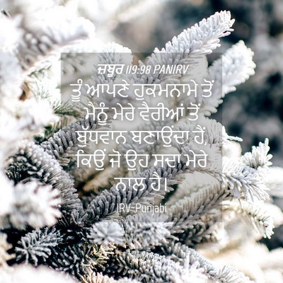 Picture 04 - ਜ਼ਬੂਰ 119:98 PANIRV - ਤੂੰ ਆਪਣੇ ਹੁਕਮਨਾਮੇ - Bible Verse Picture