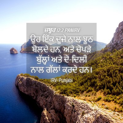 Picture 04 - ਜ਼ਬੂਰ 12:2 PANIRV - ਉਹ ਇੱਕ ਦੂਜੇ ਨਾਲ ਝੂਠ - Bible Verse Picture