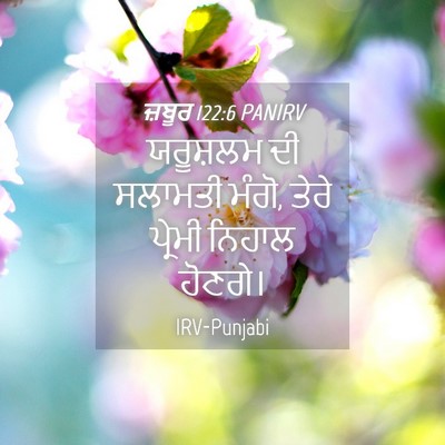 Picture 04 - ਜ਼ਬੂਰ 122:6 PANIRV - ਯਰੂਸ਼ਲਮ ਦੀ ਸਲਾਮਤੀ - Bible Verse Picture